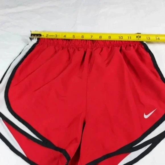 Nike Dri-Fit Red & White/Black Running Womens Shorts Small Integrated Underwear - Picture 6 of 9